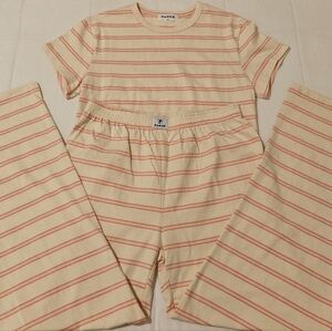 Parke Summerland Yellow and Pink Striped Set